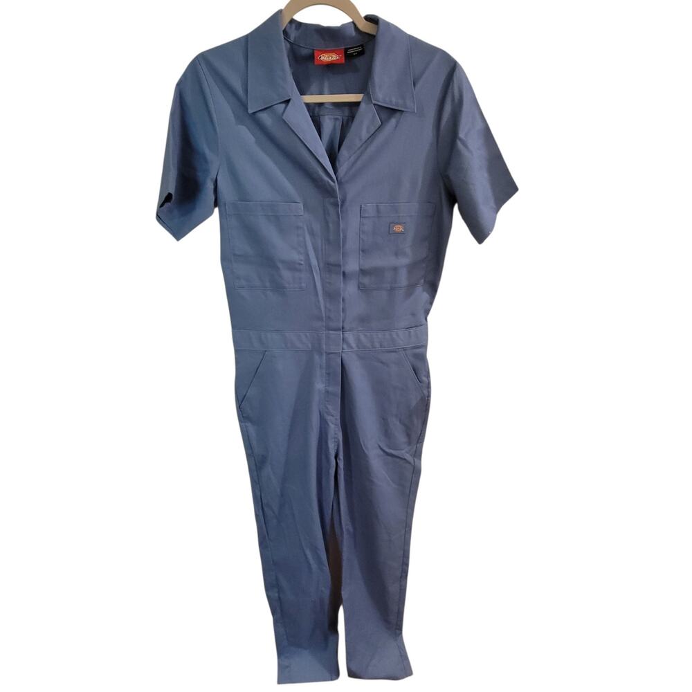 Dickies Women’s Small Blue Fitted Coveralls Jumpsuit Short Sleeve NWT